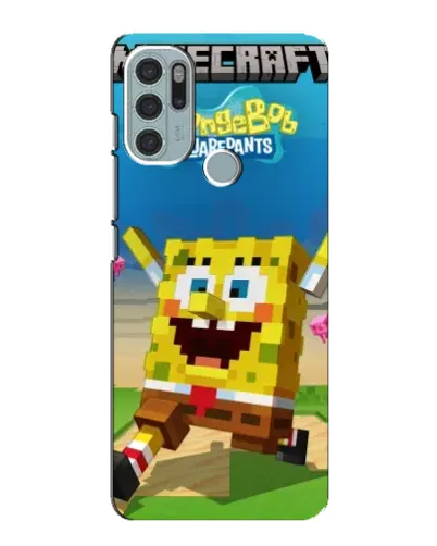 Чехол для Motorola MOTO G60s с картинкой «Губка Боб Minecraft» Чехол для Motorola MOTO G60s с картинкой «Губка Боб Minecraft»
