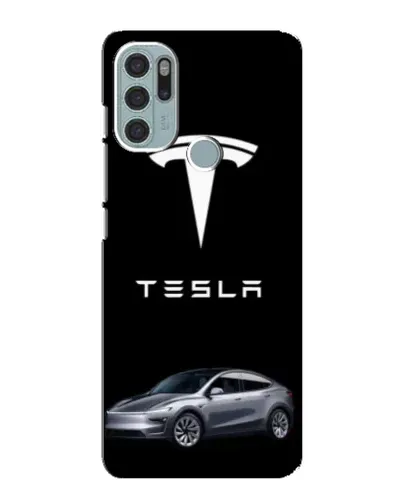 Чехол для Motorola MOTO G60s с картинкой «Tesla Model Y»
