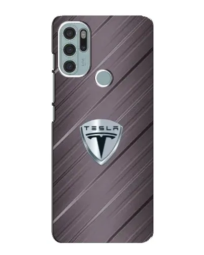 Чехол для Motorola MOTO G60s с картинкой «Металлическая текстура Tesla»