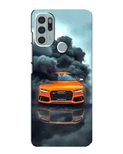 Чехол для Motorola MOTO G60s с картинкой «Audi в облаках дыма»