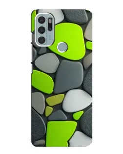 Чехол для Motorola MOTO G60s с картинкой «Яркая неоновая галька»