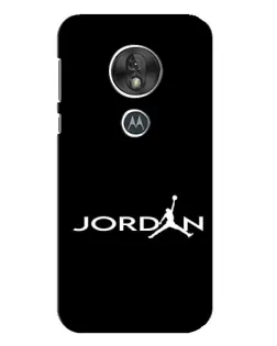 Чехол для Motorola MOTO G7 Play с картинкой «Jordan White Logo»