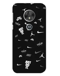 Чехол для Motorola MOTO G7 Play с картинкой «Nike Black Pattern»
