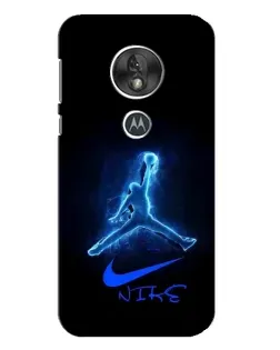 Чехол для Motorola MOTO G7 Play с картинкой «Jordan Neon Blue»