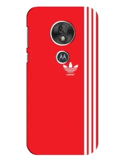 Чехол для Motorola MOTO G7 Play с картинкой «Красный минимализм Adidas»