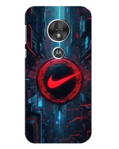 Чехол для Motorola MOTO G7 Play с картинкой «Техногенный стиль Nike»