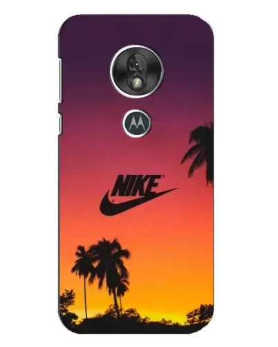 Чехол для Motorola MOTO G7 Play с картинкой «Nike на закате солнца»