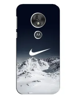 Чехол для Motorola MOTO G7 Play с картинкой «Nike — зимние горы» Чехол для Motorola MOTO G7 Play с картинкой «Nike — зимние горы»