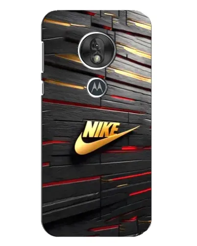Чехол для Motorola MOTO G7 Play с картинкой «Золотой Nike на металле»