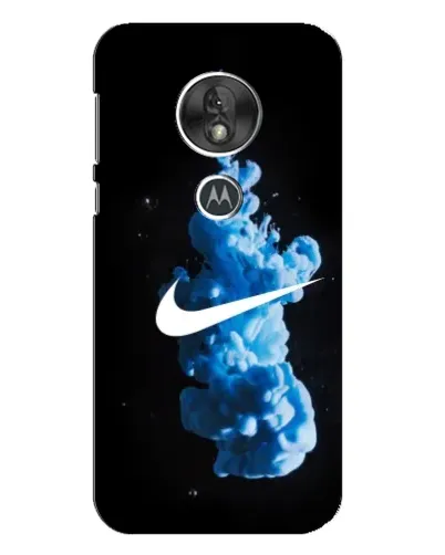 Чехол для Motorola MOTO G7 Play с картинкой «Nike и синий дым»