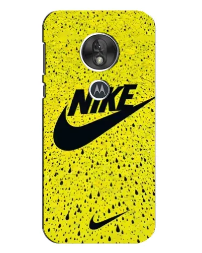 Чехол для Motorola MOTO G7 Play с картинкой «Желтый текстурный Nike»