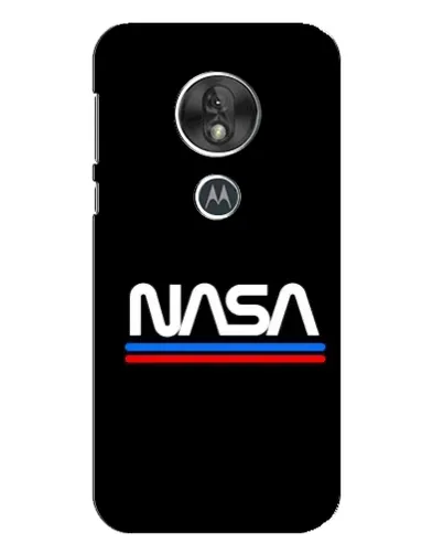 Чехол для Motorola MOTO G7 Play с картинкой «NASA — классика Red Blue»