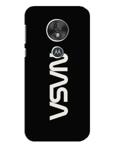Чехол для Motorola MOTO G7 Play с картинкой «NASA — вертикальный логотип»