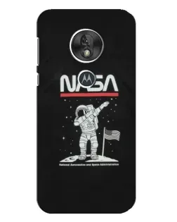 Чехол для Motorola MOTO G7 Play с картинкой «NASA — шагаем по Луне»