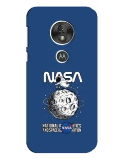 Чехол для Motorola MOTO G7 Play с картинкой «NASA — лунная миссия»