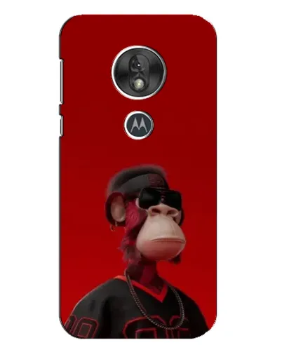 Чехол для Motorola MOTO G7 Play с картинкой «Bored Ape в красном»