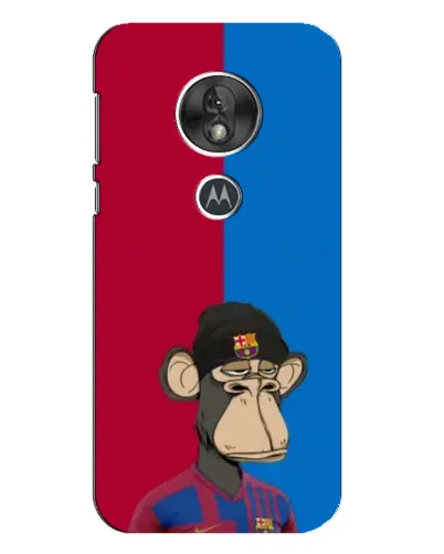 Чехол для Motorola MOTO G7 Play с картинкой «Bored Ape — фанат Барсы»