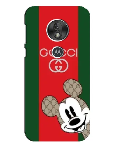 Чехол для Motorola MOTO G7 Play с картинкой «Gucci — полосы и Микки»