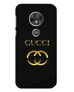 Чехол для Motorola MOTO G7 Play с картинкой «Золотой логотип Gucci»
