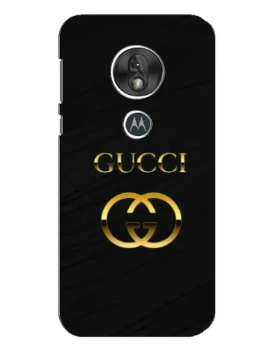 Чехол для Motorola MOTO G7 Play с картинкой «Золотой логотип Gucci»