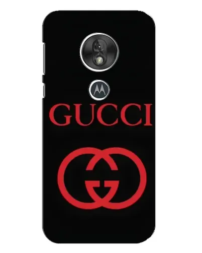 Чехол для Motorola MOTO G7 Play с картинкой «Gucci — красный логотип»