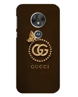 Чехол для Motorola MOTO G7 Play с картинкой «Gucci — золотая бабочка»
