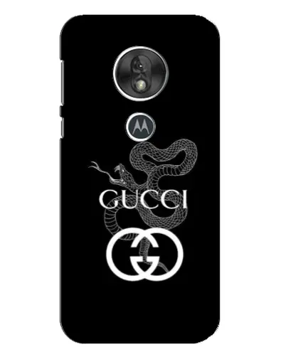 Чехол для Motorola MOTO G7 Play с картинкой «Gucci — серебряная змея»