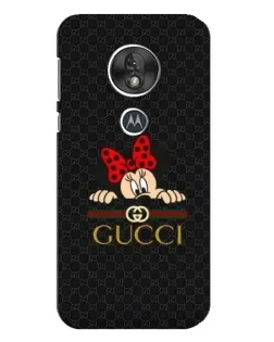 Чехол для Motorola MOTO G7 Play с картинкой «Минни Маус Gucci — черный»