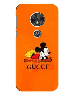 Чехол для Motorola MOTO G7 Play с картинкой «Микки Маус Gucci — оранж»