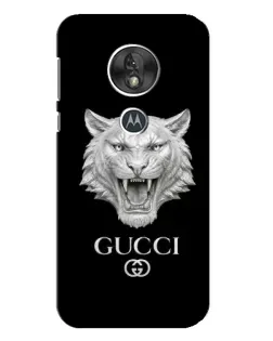 Чехол для Motorola MOTO G7 Play с картинкой «Gucci — серебряный лев»