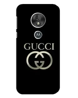 Чехол для Motorola MOTO G7 Play с картинкой «Gucci — золото на черном»