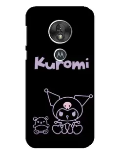 Чехол для Motorola MOTO G7 Play с картинкой «Kuromi — черный минимализм»