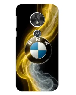 Чехол для Motorola MOTO G7 Play с картинкой «Золотистый дым BMW»