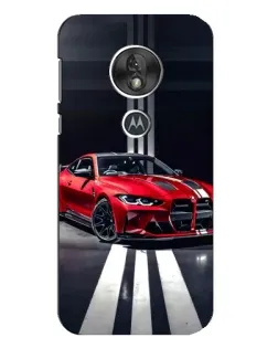 Чехол для Motorola MOTO G7 Play с картинкой «Красная BMW на дороге»