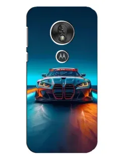 Чехол для Motorola MOTO G7 Play с картинкой «BMW — огни неона»