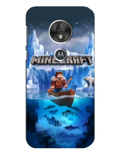 Чехол для Motorola MOTO G7 Play с картинкой «Minecraft ледяной мир» Чехол для Motorola MOTO G7 Play с картинкой «Minecraft ледяной мир»