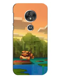 Чехол для Motorola MOTO G7 Play с картинкой «Майнкрафт закат солнца» Чехол для Motorola MOTO G7 Play с картинкой «Майнкрафт закат солнца»