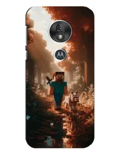 Чехол для Motorola MOTO G7 Play с картинкой «Стив в лесу» Чехол для Motorola MOTO G7 Play с картинкой «Стив в лесу»