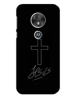 Чехол для Motorola MOTO G7 Play с картинкой «Графический крест Jesus»
