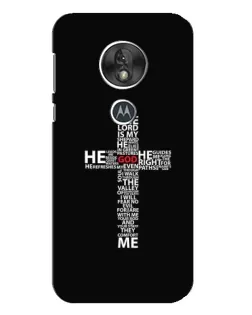 Чехол для Motorola MOTO G7 Play с картинкой «Текстовый крест»