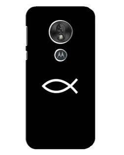 Чехол для Motorola MOTO G7 Play с картинкой «Символ рыбы Jesus»