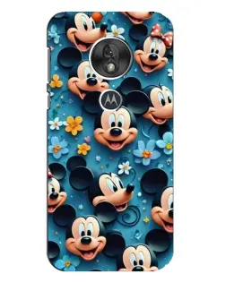 Чехол для Motorola MOTO G7 Play с картинкой «Паттерн Микки и Минни»