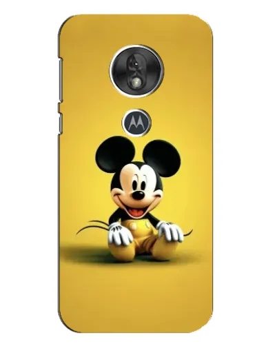 Чехол для Motorola MOTO G7 Play с картинкой «Микки на желтом»
