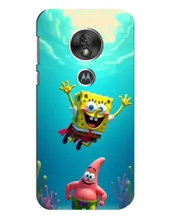 Чехол для Motorola MOTO G7 Play с картинкой «Спанч Боб под водой»