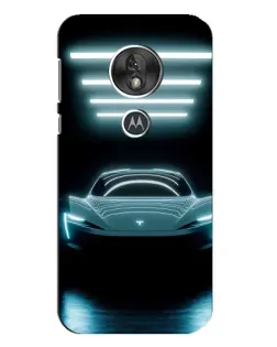 Чехол для Motorola MOTO G7 Play с картинкой «Tesla в неоне»