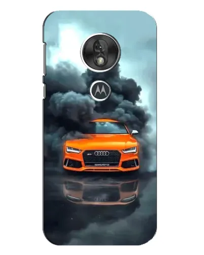 Чехол для Motorola MOTO G7 Play с картинкой «Audi в облаках дыма»