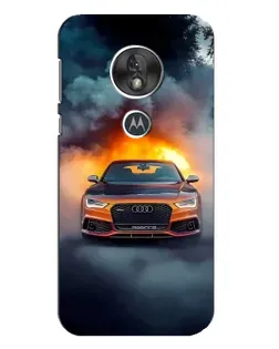 Чехол для Motorola MOTO G7 Play с картинкой «Audi в огненном дыму» Чехол для Motorola MOTO G7 Play с картинкой «Audi в огненном дыму»