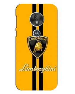 Чехол для Motorola MOTO G7 Play с картинкой «Lamborghini Stripe желтый»