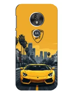 Чехол для Motorola MOTO G7 Play с картинкой «Желтый Lamborghini город» Чехол для Motorola MOTO G7 Play с картинкой «Желтый Lamborghini город»