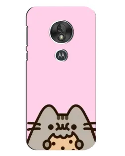 Чехол для Motorola MOTO G7 Play с картинкой «Pusheen и печенье»